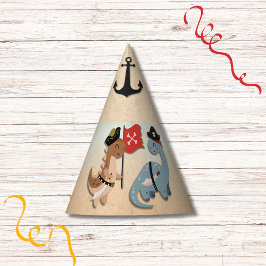 Dinosaur Pirate Geburtstagsparty Twin Boys Custom Partyhütchen