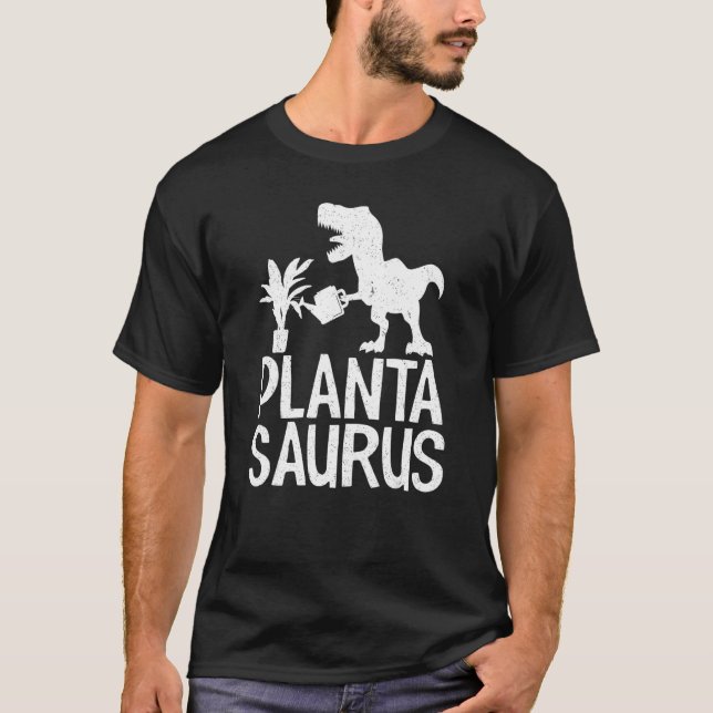 Dinosaur Plantasaurus  Gartenarbeit Gärtner Mama P T-Shirt (Vorderseite)