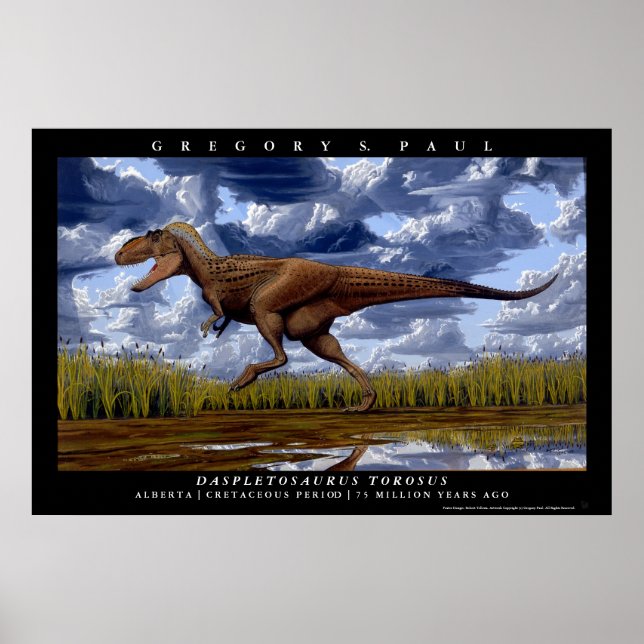 Dinosaur Poster Daspletosaurus Greg Paul (Vorne)