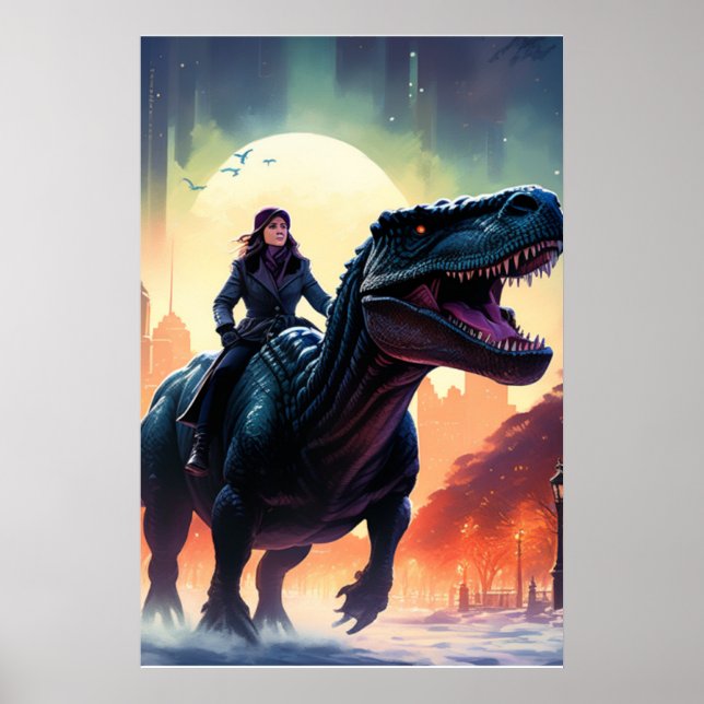 Dinosaur Poster für Erwachsene oder Kinderzimmer (Vorne)
