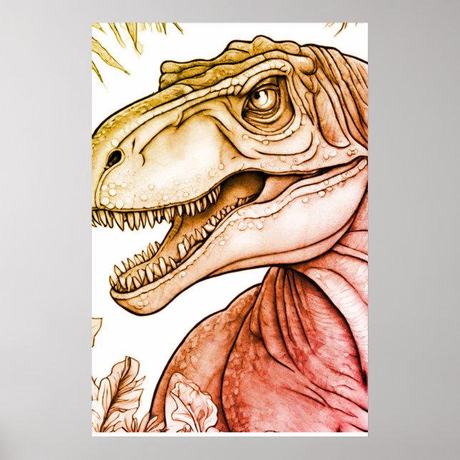 Dinosaur Posters for Kid's Room Wall Poster (Vorne)