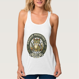 Dinosaur Prähistorische Katze Katze Grafik T-Shirt Tank Top