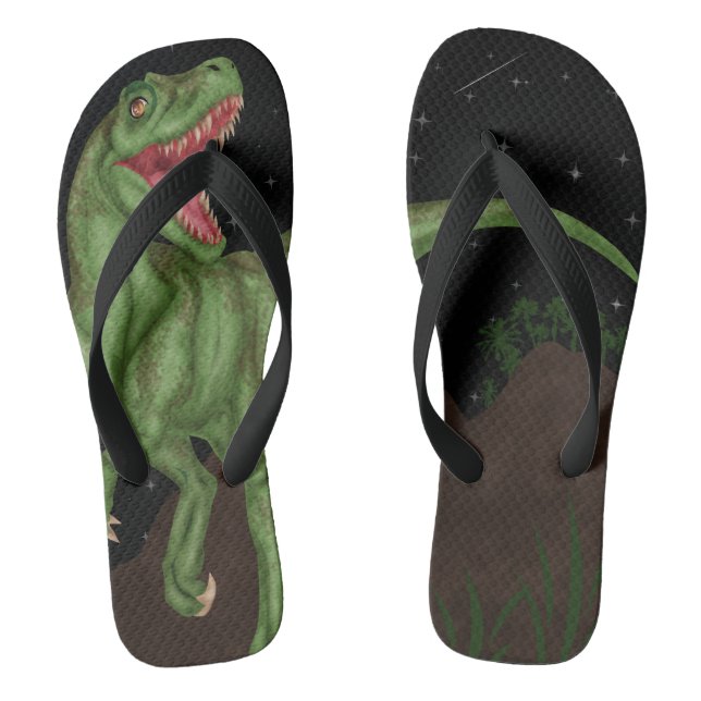 Dinosaur - prähistorische Nacht Flip Flops (Fußbett)