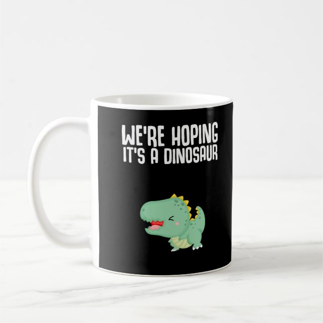 Dinosaur Pregnancy Ankündigung Dino Joke Kaffeetasse (Links)