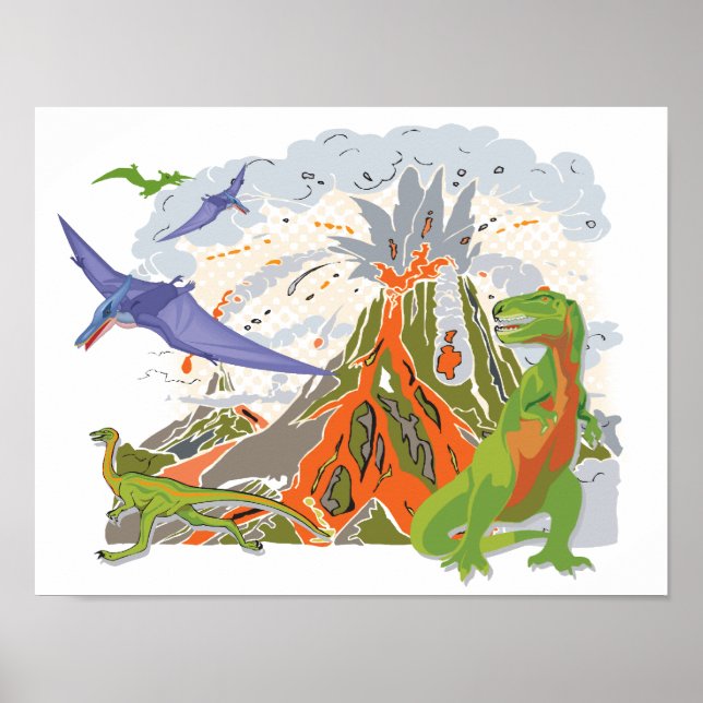 Dinosaur Print Poster (Vorne)