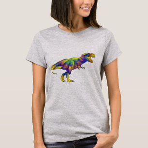 Dinosaur Psychedelic Trippy Funny Funky T Rex Roar T-Shirt