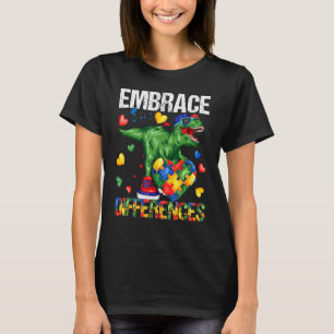 Dinosaur-Puzzleteil Autismus A akzeptieren T-Shirt