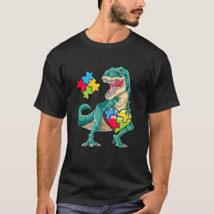 Dinosaur-Puzzleteil Autismus-Bewusstsein Jungen K T-Shirt