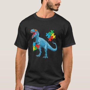 Dinosaur-Puzzleteil Autismus-Bewusstsein Männer J T-Shirt