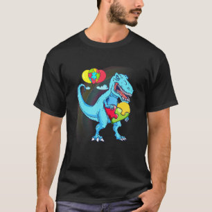 Dinosaur-Puzzleteil Autismus-Bewusstsein Männer Ju T-Shirt