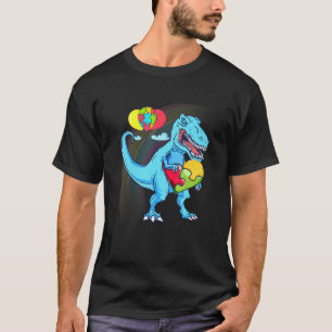 Dinosaur-Puzzleteil Autismus-Bewusstsein Männer Ju T-Shirt