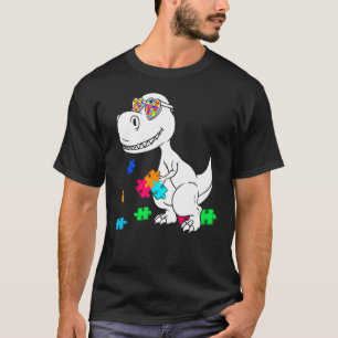 Dinosaur-Puzzleteil-Shirt Autismus-Bewusstsein Jun T-Shirt