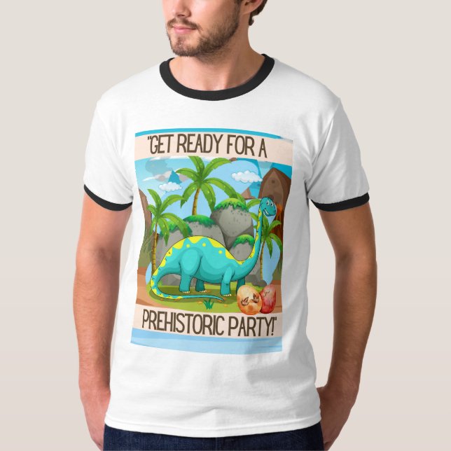 DINOSAUR QUOTE CARTOON T-Shirt (Vorderseite)