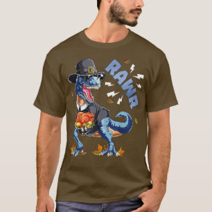 Dinosaur Rawr Erntedank Boys Turkey Saurus T re T-Shirt