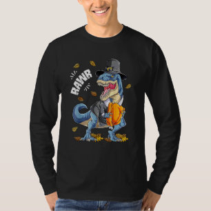 Dinosaur Rawr Erntedankfest Jungen Truthahn Saurus T-Shirt