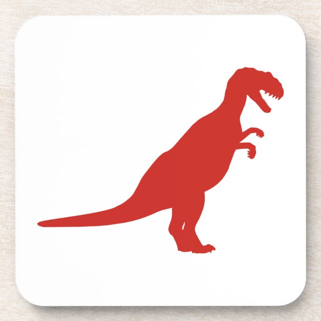 Dinosaur Red Untersetzer (Vorderseite)