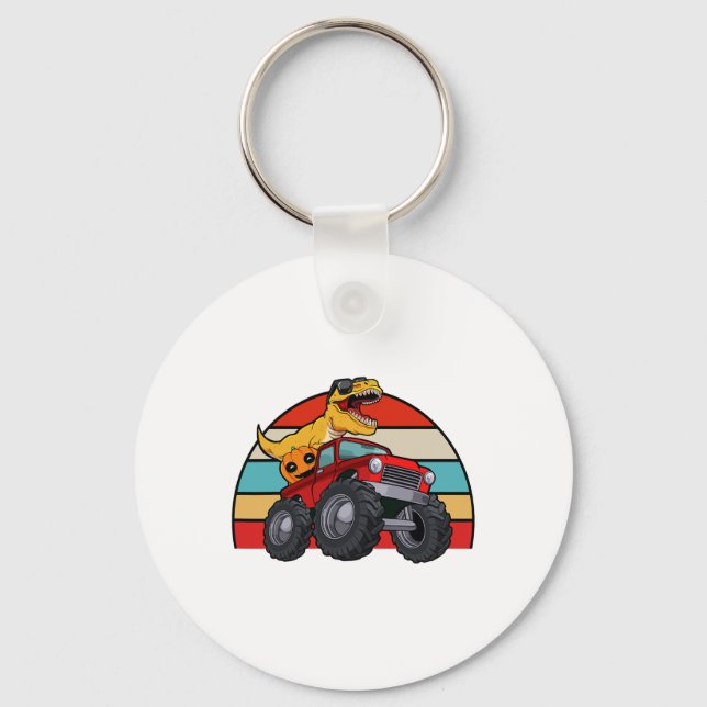 Dinosaur Reitmonster Truck Lazy Halloween Costu Schlüsselanhänger (Vorderseite)
