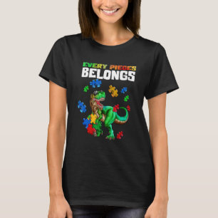 Dinosaur rex Autismus Puzzle Dino Jedes Teil gehör T-Shirt
