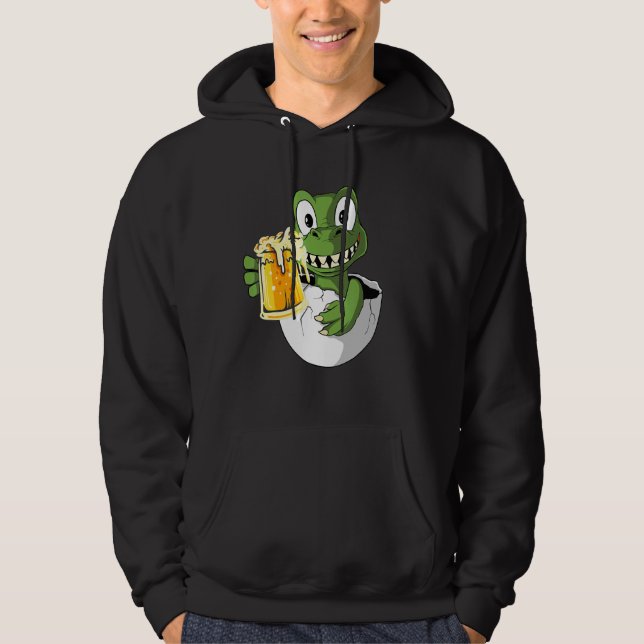 Dinosaur Rex Beer Hoodie (Vorderseite)
