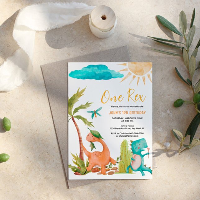 Dinosaur Rex Einladung zum Geburtstag (Von Creator hochgeladen)