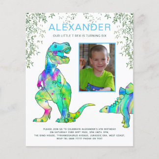 Dinosaur Roar Geburtstagsparty Einladung Flyer