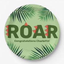 Dinosaur Roar Jungle Ferns Baby Shower