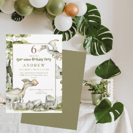 Dinosaur Roar-some Geburtstagsparty Einladung