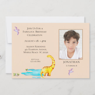 Dinosaur Roar Thema Jungle Geburtstag Einladung