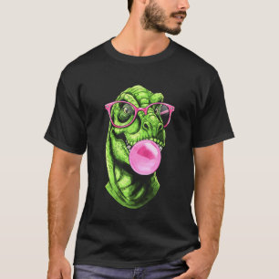 Dinosaur Rosa Kaugummi süßer Dinosaurier für Fraue T-Shirt