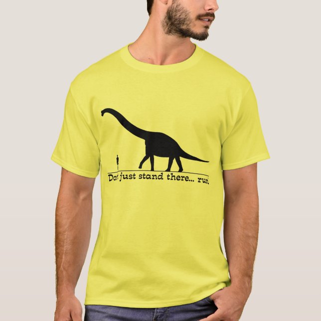 Dinosaur Run Funny Shirt Humor (Vorderseite)