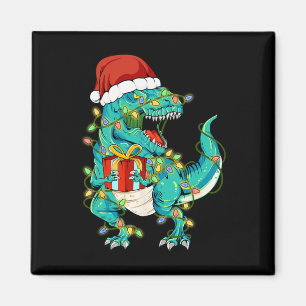 Dinosaur Santa für Boys Girls Weihnachtsbaum Ligh Magnet