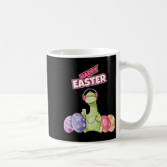 Dinosaur Say Happy Easter Premium Tri-blend  Kaffeetasse (Rechts)