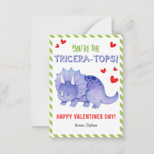 Dinosaur Schule Valentine Card für Kinder Mitteilungskarte