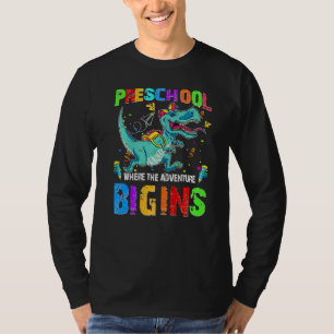 Dinosaur-Schüler, aufgepasst, ich werde den Vorsch T-Shirt