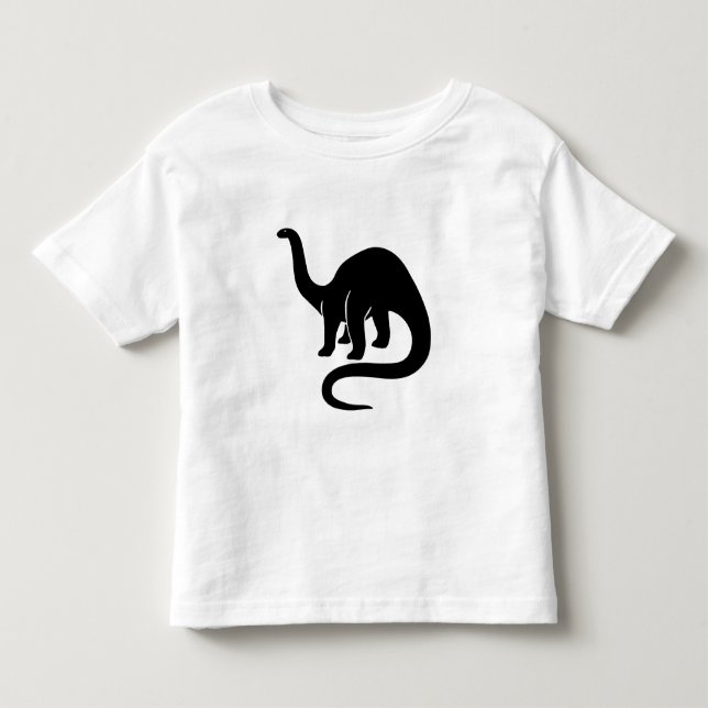 Dinosaur - Schwarz Kleinkind T-shirt (Vorderseite)