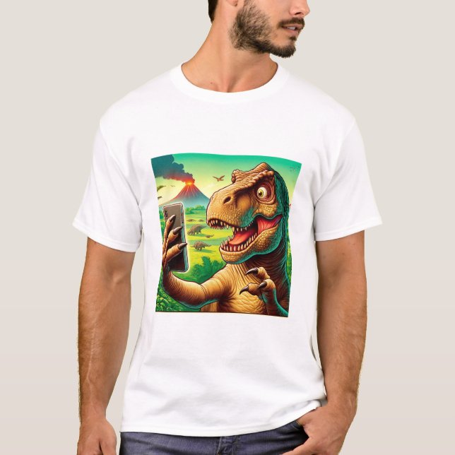 Dinosaur Selfie Shirt - Funny Dinosaur Lover Appar (Vorderseite)