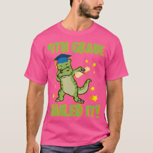 Dinosaur Senior Dabbing 4. Klasse Nail It Last D T-Shirt