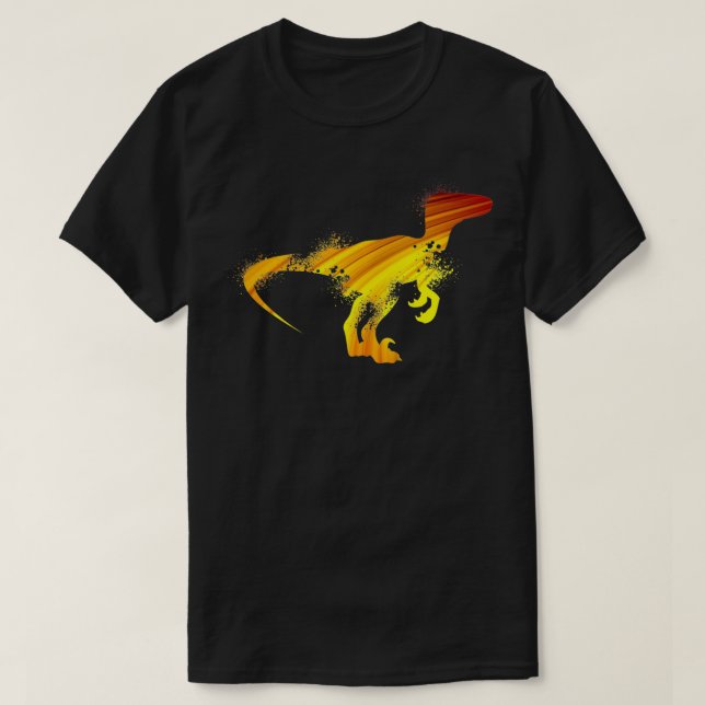 Dinosaur Silhouette Dino Graphic  Boy Toddler Velo T-Shirt (Design vorne)