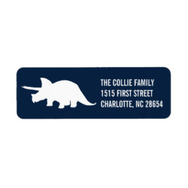 Dinosaur-Silhouette-Rücksendeadresse