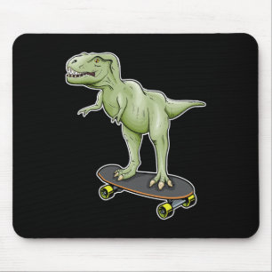 Dinosaur Skateboard T-Rex Dino Dinosaurier  Mousepad