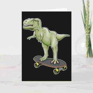 Dinosaur Skateboarding T-Rex Dino Dinosaurier  Karte