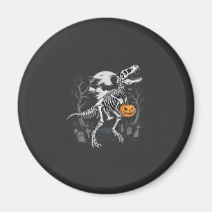 Dinosaur-Skelett-Halloween-Kürbis-Friedhof-Desi Magnet