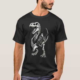 Dinosaur-Skelett Trex-Elektrogitarre Halloween B T-Shirt