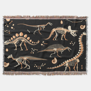 Dinosaur Skelette, Fossilien, Vintage-Muster. Decke