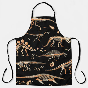 Dinosaur Skelette, Fossilien, vintage Muster. Schürze