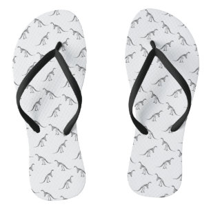 Dinosaur Skelette Muster CUSTOM HINTERGRUNDFARBE Flip Flops