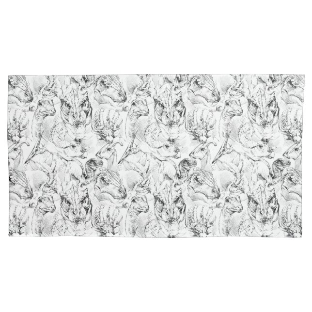 Dinosaur Sketch Kissenbezug (Vorderseite-Links)