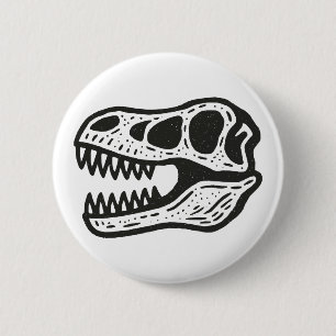 Dinosaur Skull Button