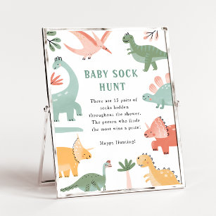 Dinosaur Sock Hunt Poster