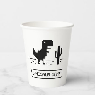 Dinosaur-Spiel. Pappbecher
